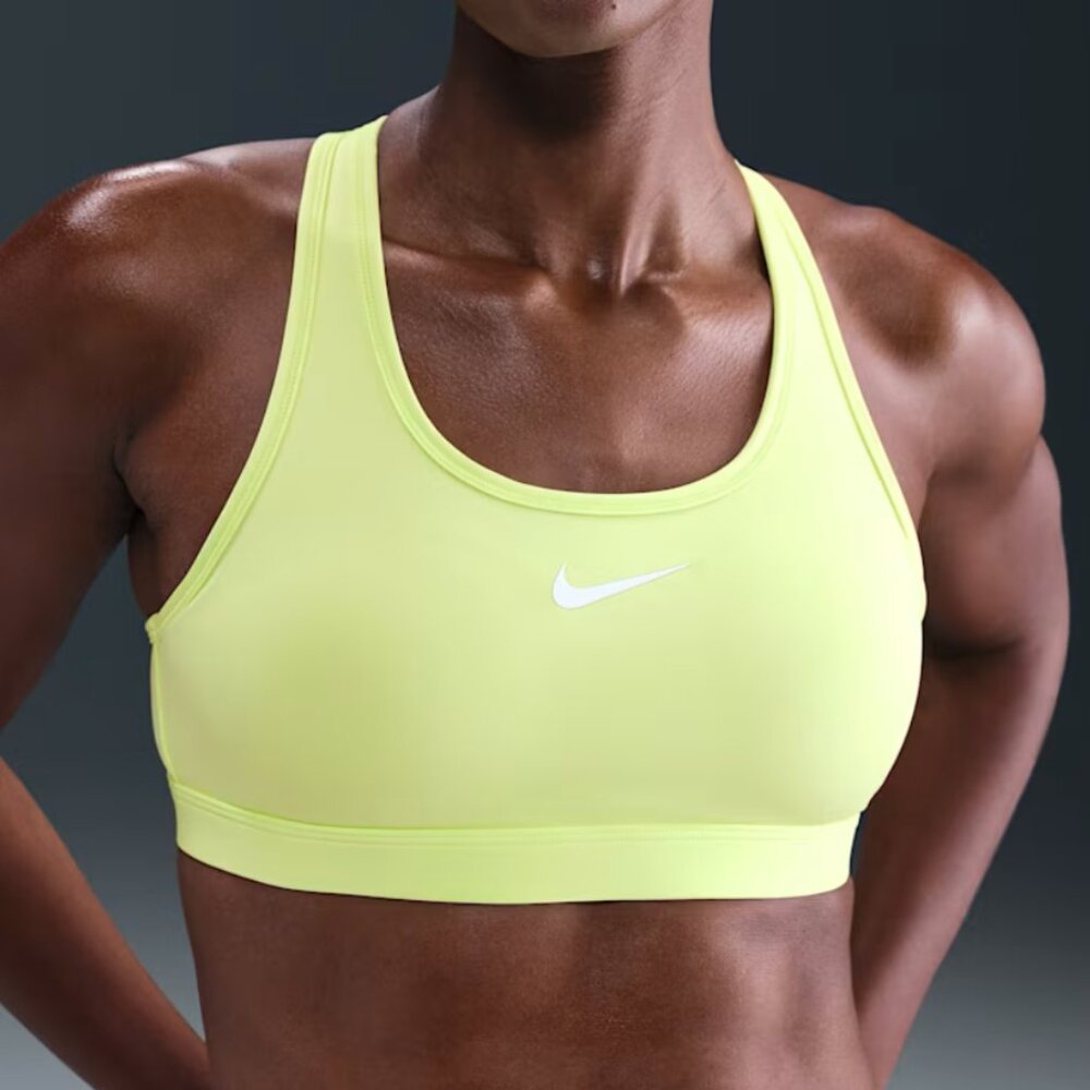 Nike Swoosh Medium Support Women's Padded Sports Bra neon green